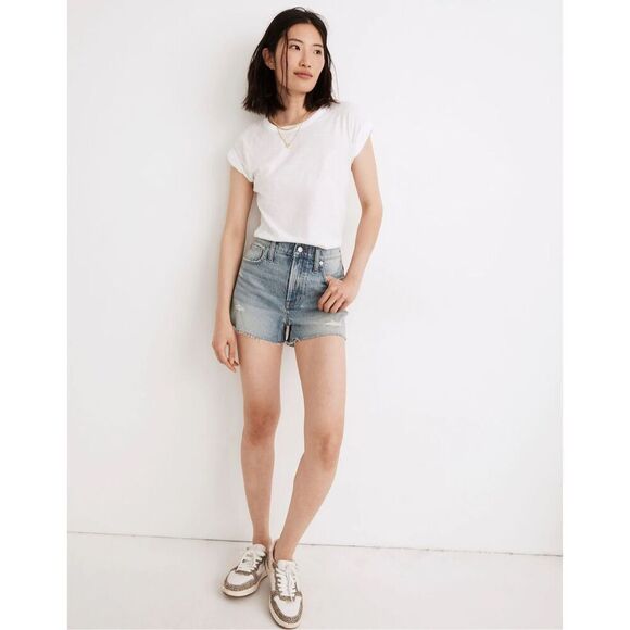 Madewell The Perfect Jean Short Snyder Wash Tencel Edition Size 26 - Picture 2 of 9